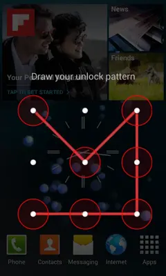 Transparent Pattern Lock android App screenshot 1